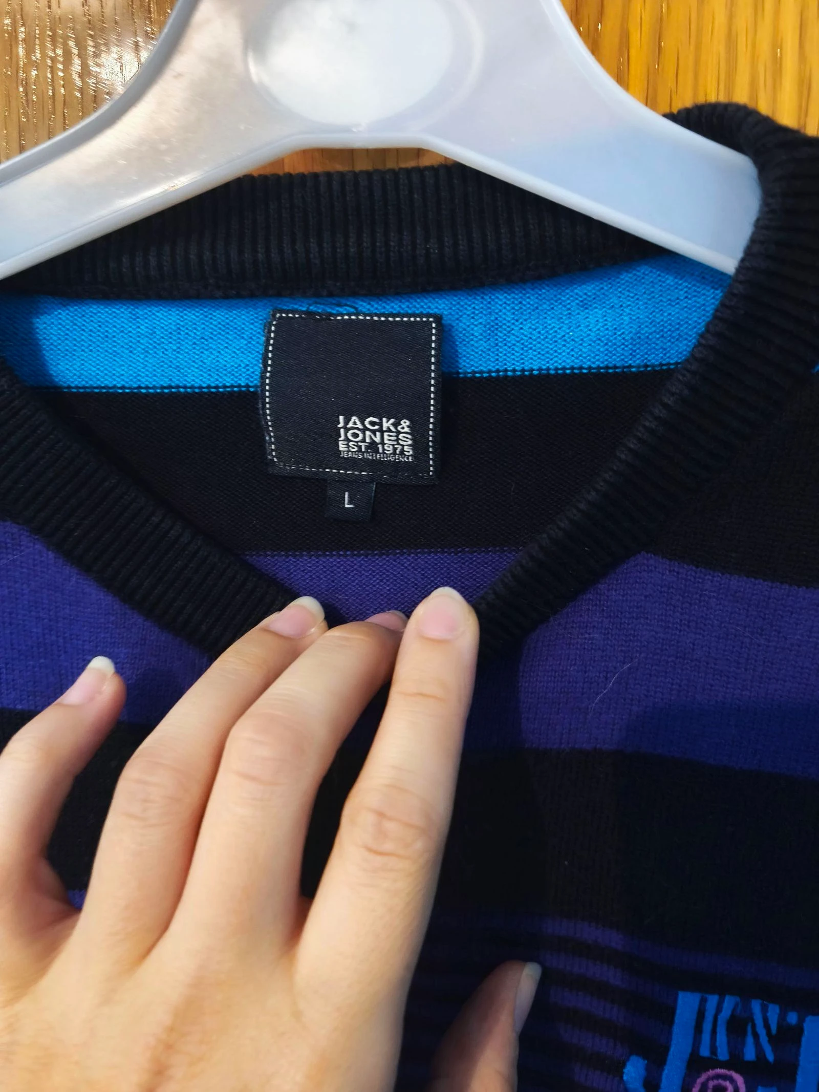 Jersey Jack & Jones Rayas Azul Negro Talla L – photo 3